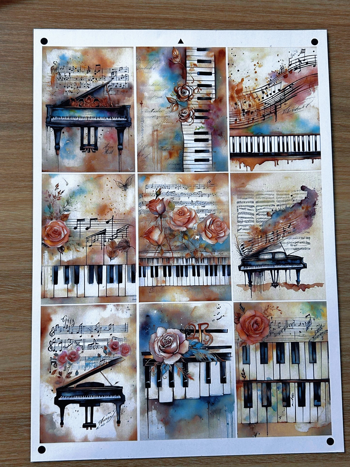 A-047  ATC background precut sticker  A4 size（1Pieces)