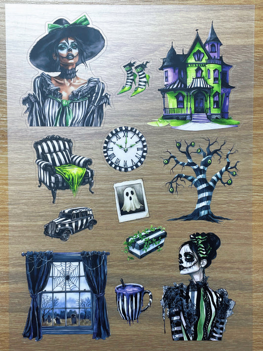 S121 Beetlejuice sticker pet precut A5 size 5 pieces