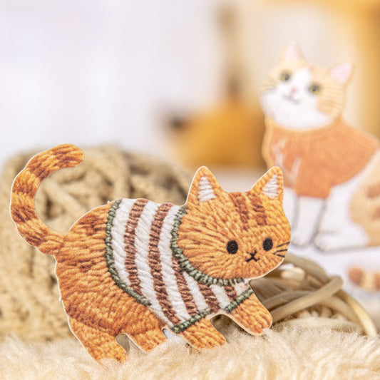 S-17 Velvet Embroidery Cute Pet Series Borderless Stickers Keao Animal Sticker 6Style