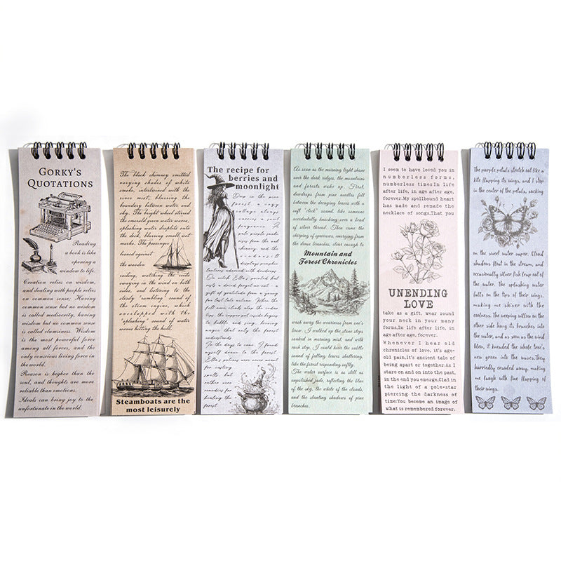 P-14 Retro Theme Coil Material Book Story Essay Series 6Style