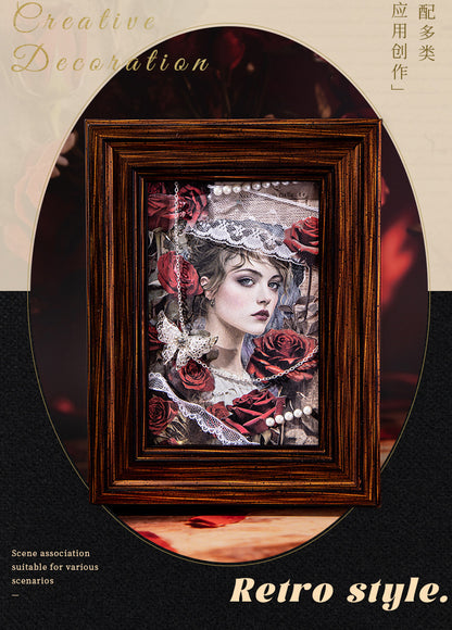 S-29 Retro Rose Theme Hardcover Material Book Letter from the Rose Series 4Style
