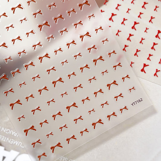 mini-2 Embossed Small Bow Stickers