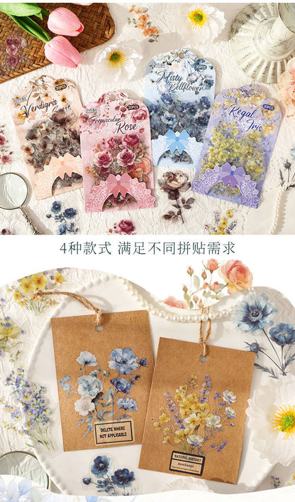 S-41 Flower Series Floral Journal Decoration Collage Material Base Stickers