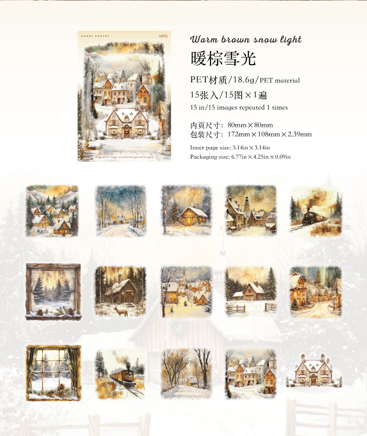 S-39  Large Size LandscapeSnow Poetry Series Winter Snow Scene 6Style