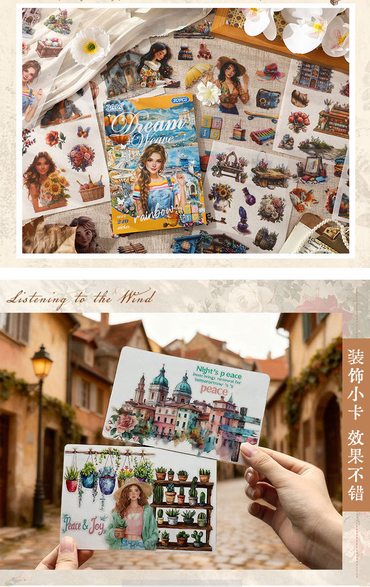 S-11 ZABC Cross-Border Honey Glaze Fragrance Series Sticker Book 8Style