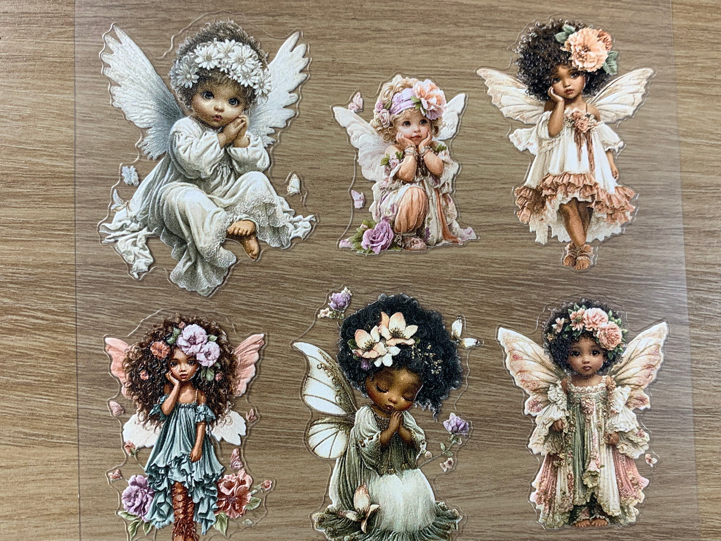 E-53 Angel 3D Embossed sticker 1 piece