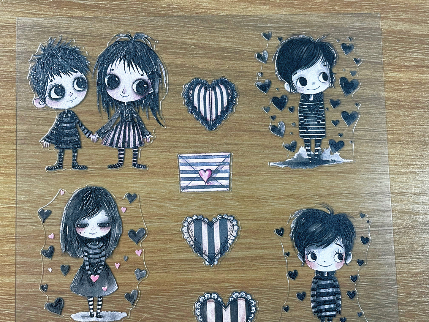 E-91 Gothic Lover 3D Embossed sticker 1 piece