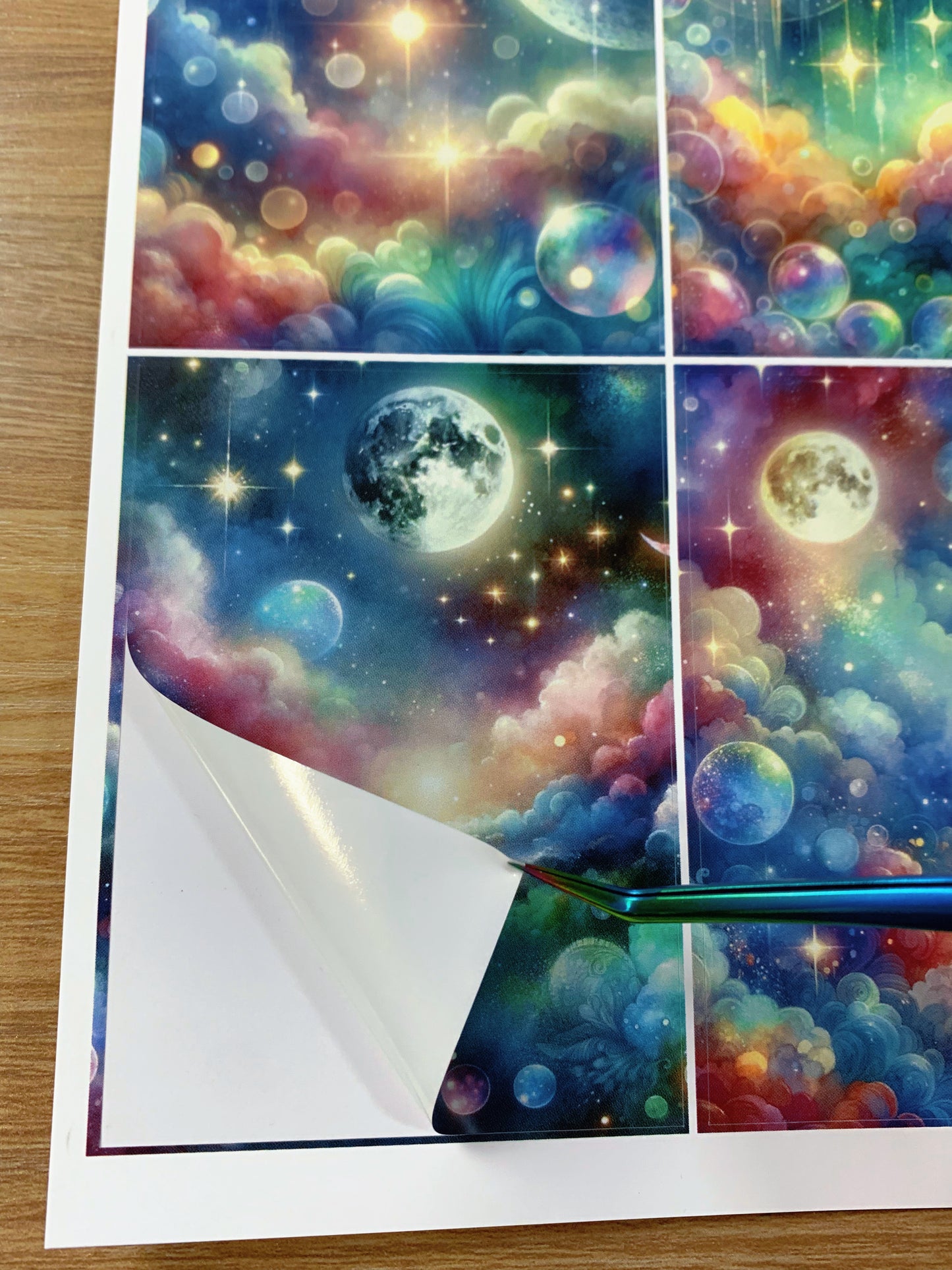 A-021  ATC background precut sticker  A4 size（1Pieces)