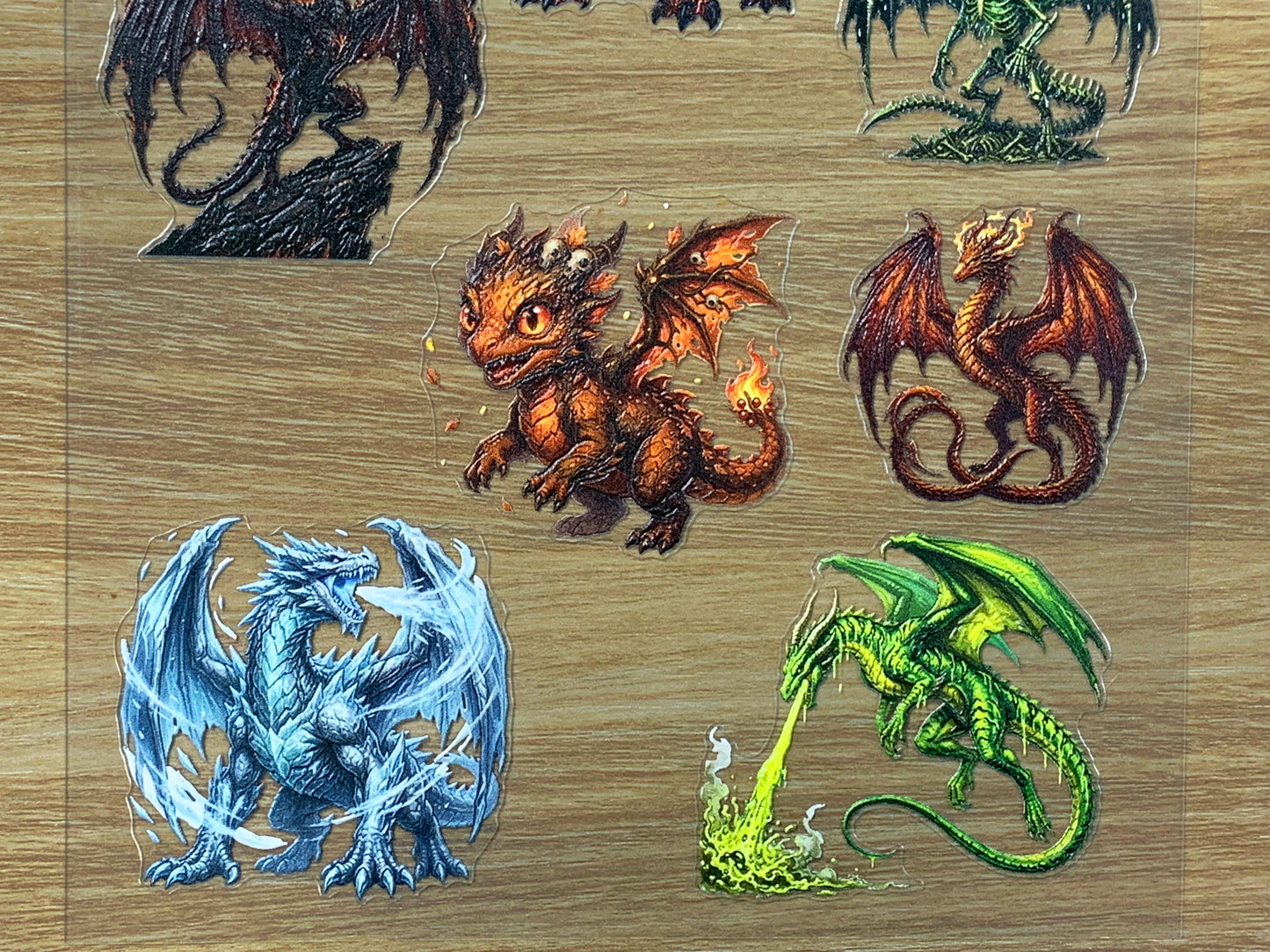 E-94 Dragon 3D Embossed sticker 1 piece