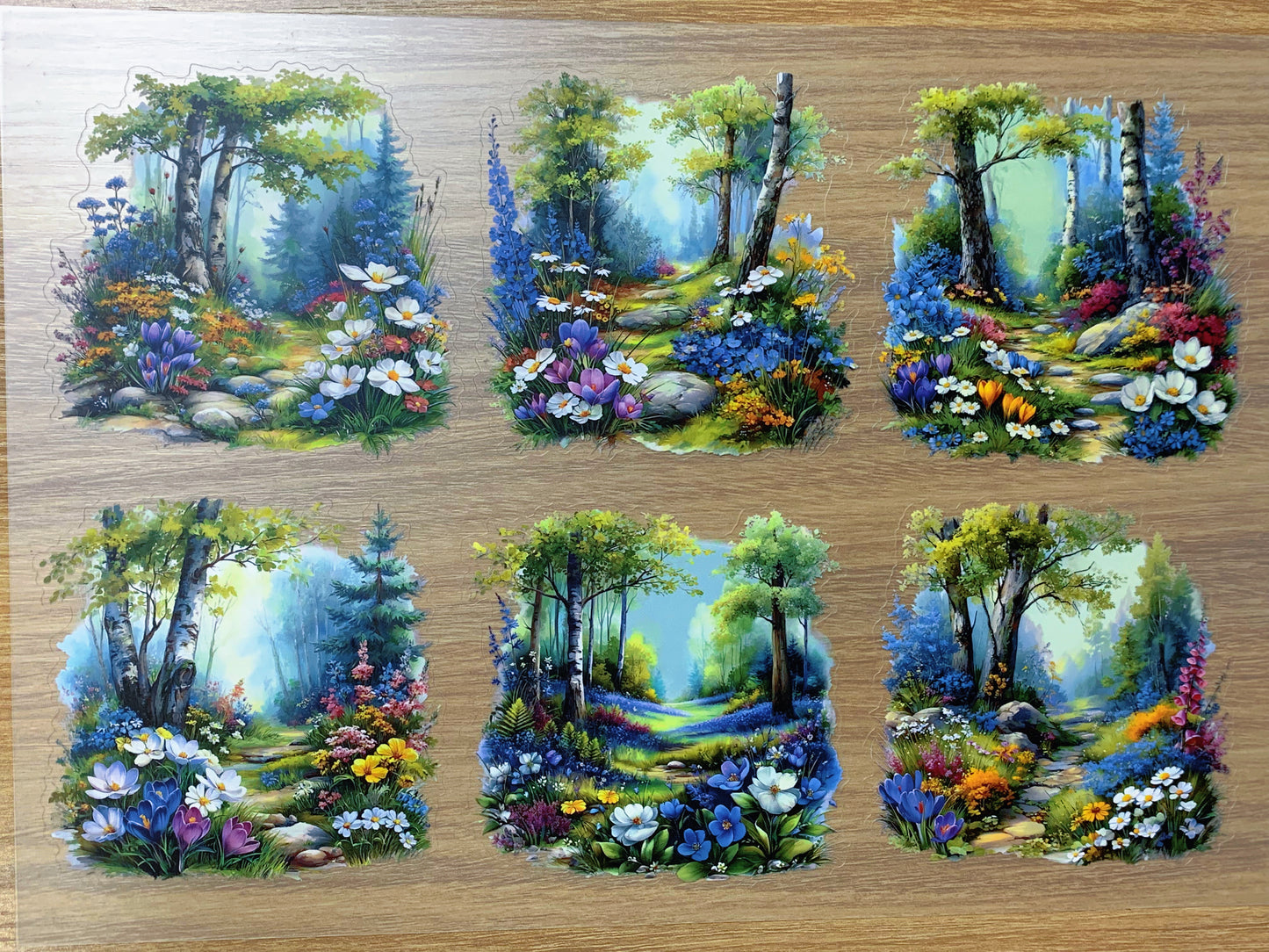 S88 Secret Birch Path  sticker pet precut A4 size 2 pieces