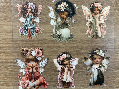 E-53 Angel 3D Embossed sticker 1 piece