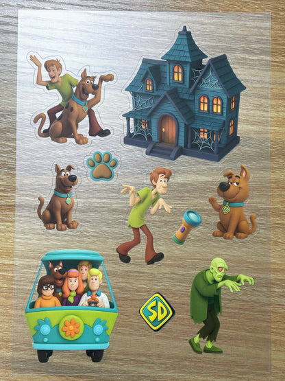 S56 Scooby-Doo sticker pet precut A5 size 3 pieces