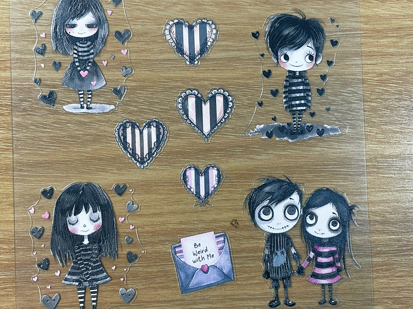 E-91 Gothic Lover 3D Embossed sticker 1 piece