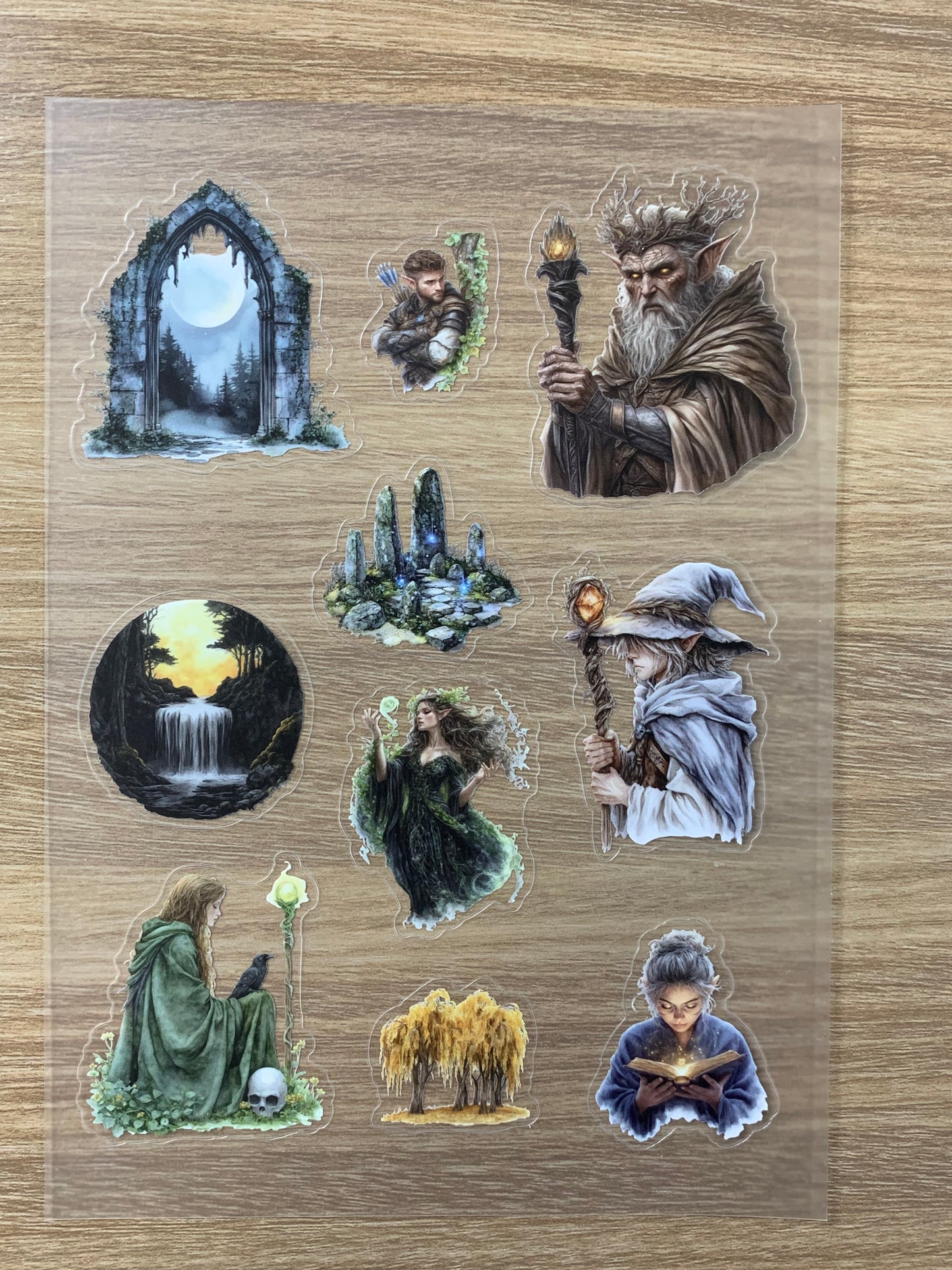 S18 Elven Guardians of the Ruins sticker pet precut A5 size 6 pieces