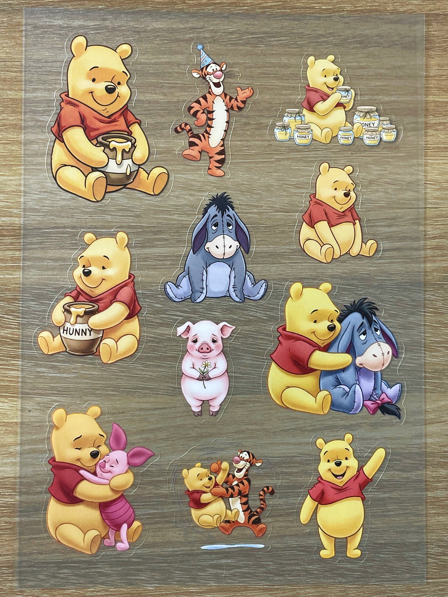 S27  Winnie the Pooh sticker pet precut A5 size 5 pieces