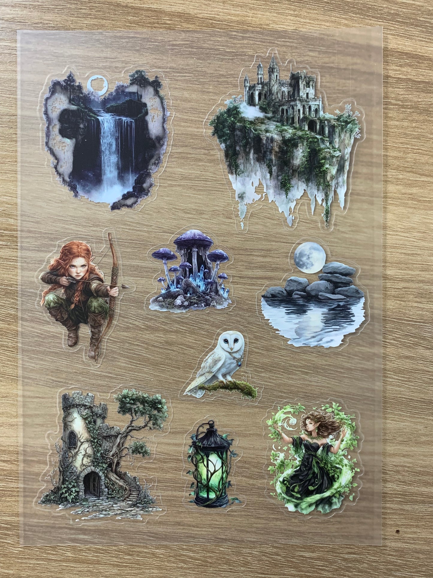 S18 Elven Guardians of the Ruins sticker pet precut A5 size 6 pieces