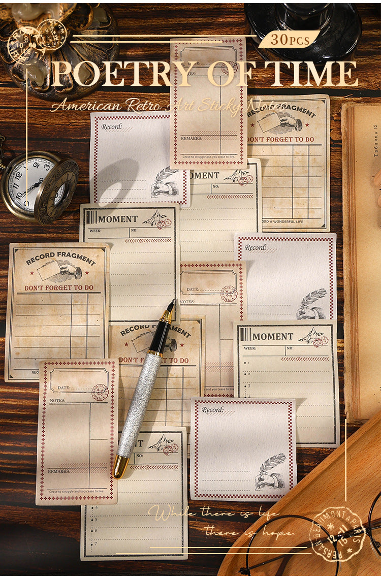 P-11 Ancient Forest Sticky Notes Poetic Series of Time Material Retro Chronicle 4Style