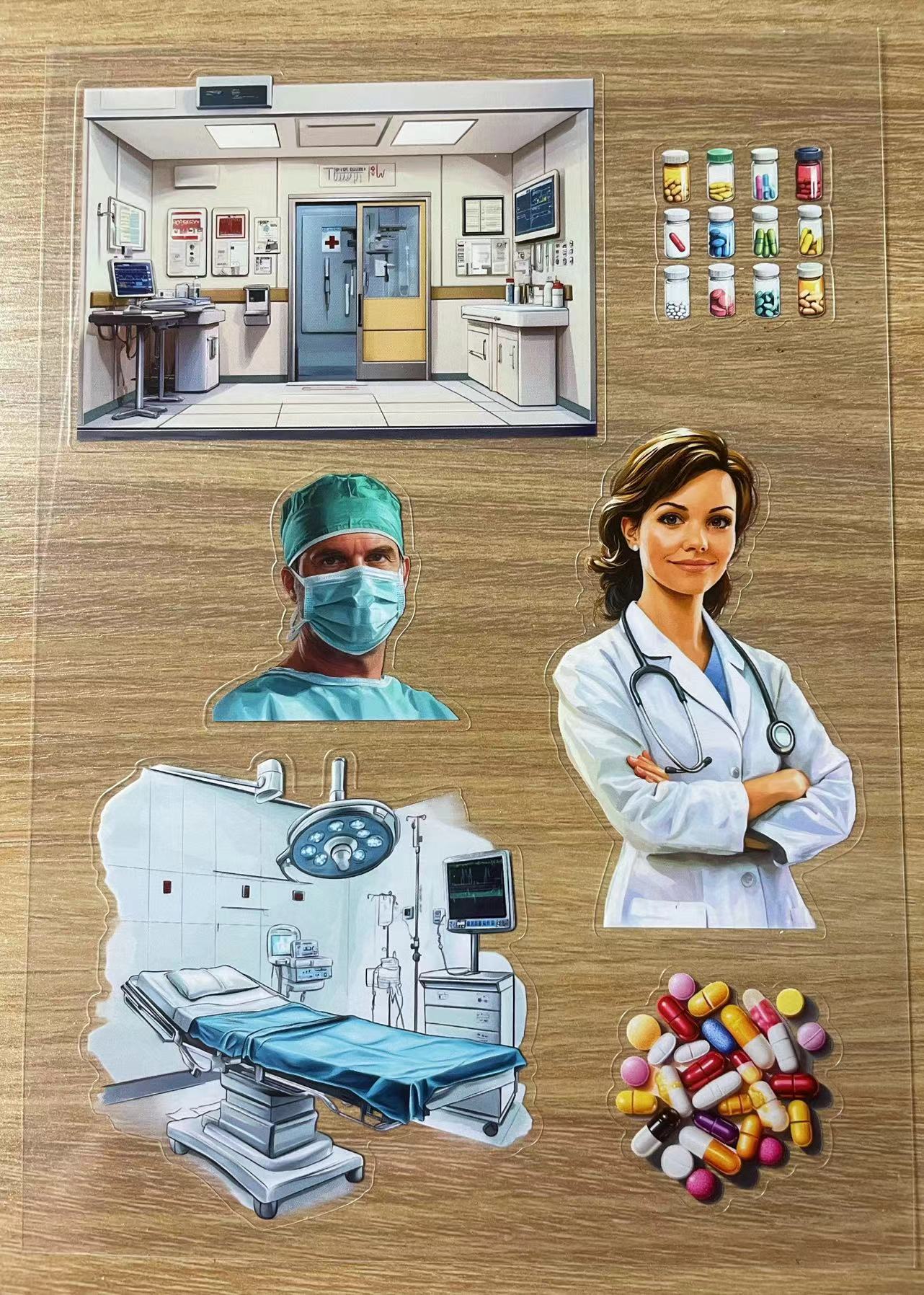 S11 Medical sticker pet precut A5 size 4 pieces