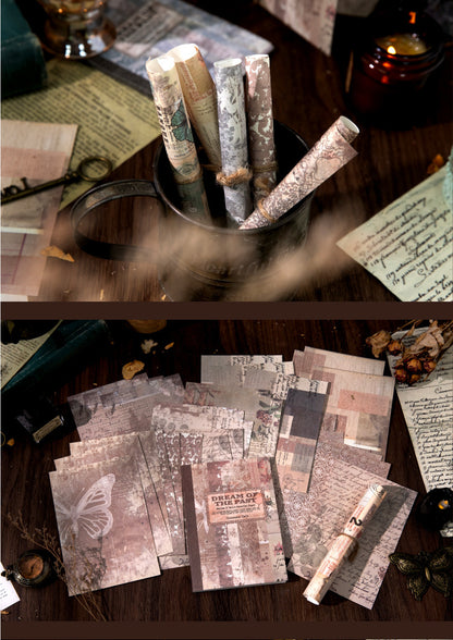P-7 Dreaming of the Past Series Retro Theme Base Material Paper in 5 Styles