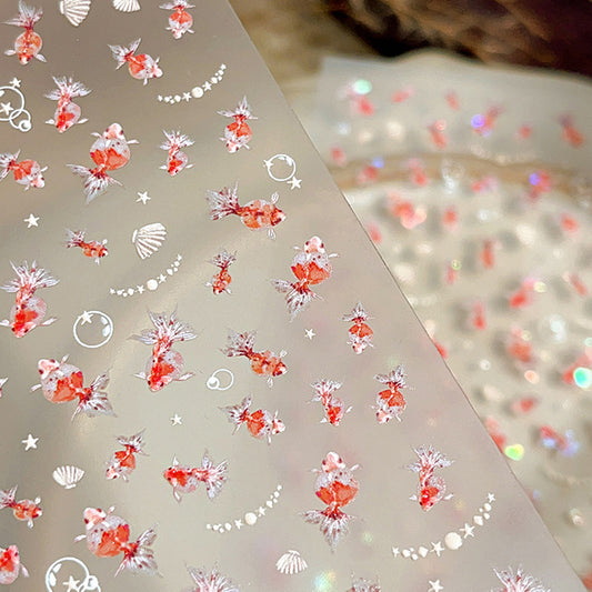 MINI-21 Glittering Koi Stickers