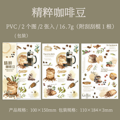 S-22 Coffee Transfer Sticker Hazy Coffee Fragrance Dream Series  6Style