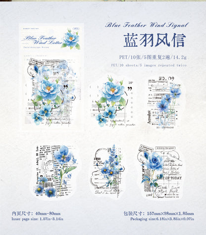 S-44  Kaleidoscope Notes Series Vintage Floral Landscaping Theme 6Style