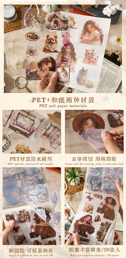 S-11 ZABC Cross-Border Honey Glaze Fragrance Series Sticker Book 8Style