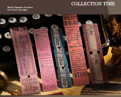 S-40  Retro Ticket Box Sticker Pack 6Style