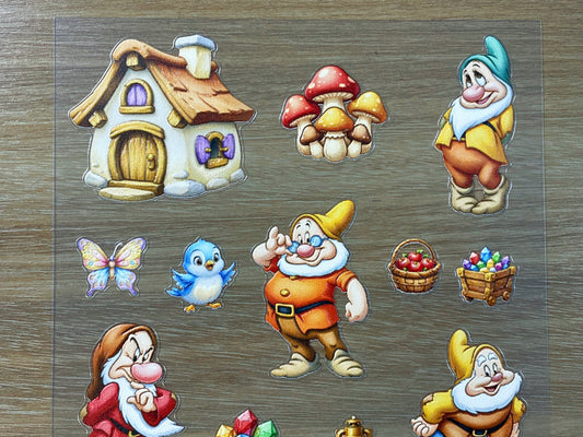 E-77 Dwarf 3D Embossed sticker 1 piece