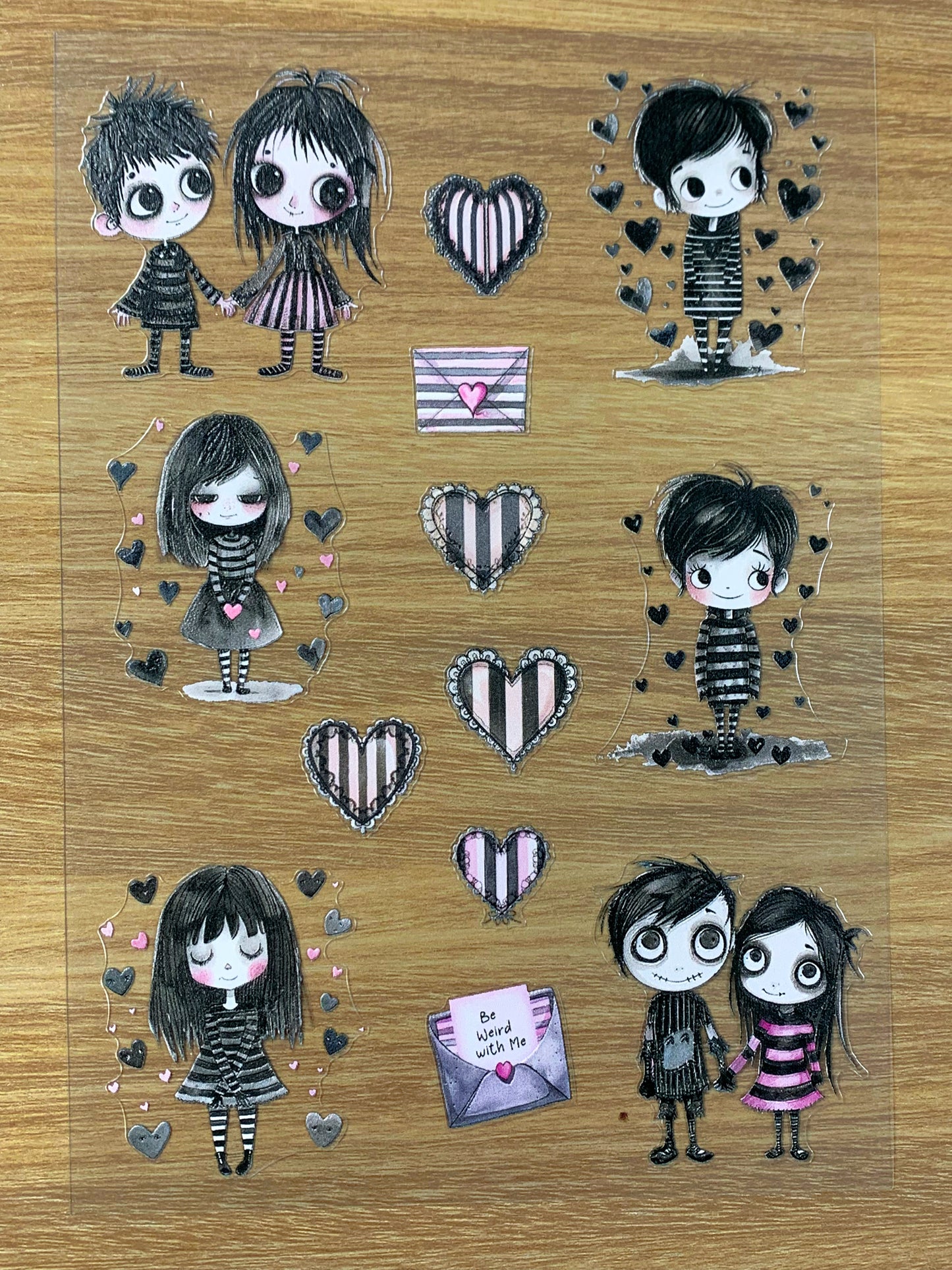 E-91 Gothic Lover 3D Embossed sticker 1 piece