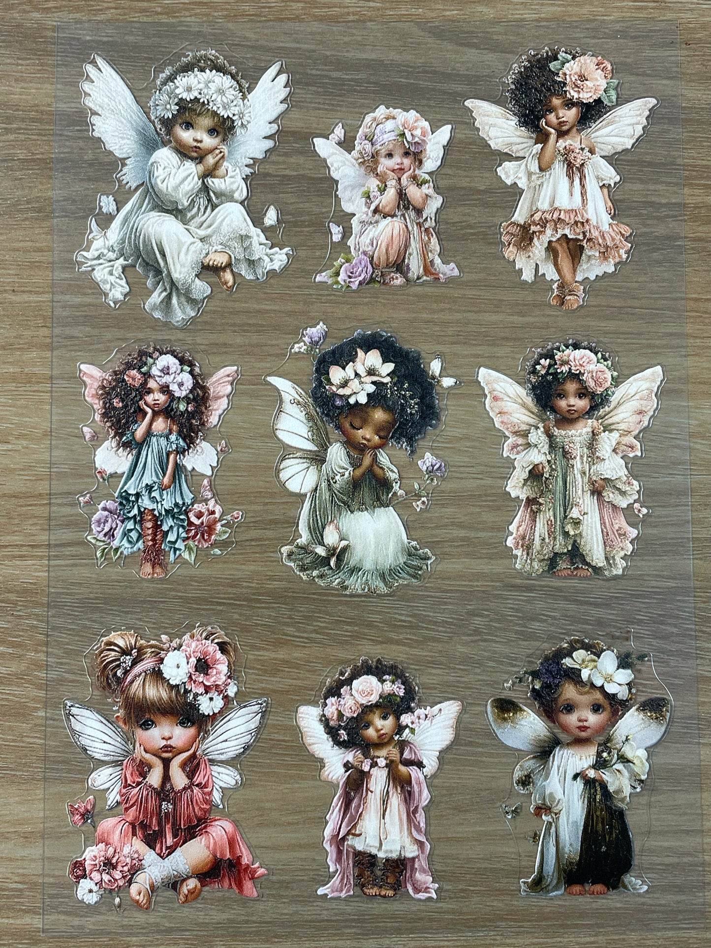 E-53 Angel 3D Embossed sticker 1 piece