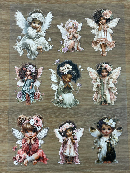 E-53 Angel 3D Embossed sticker 1 piece