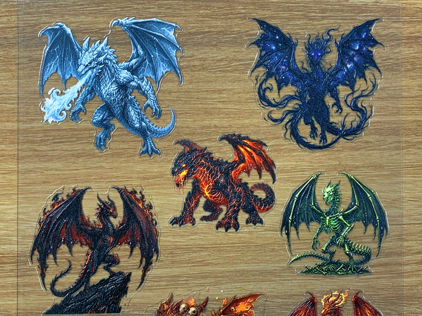 E-94 Dragon 3D Embossed sticker 1 piece