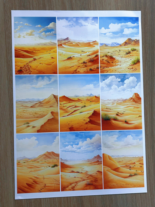 A-159  ATC background precut sticker  A4 size（1Pieces)
