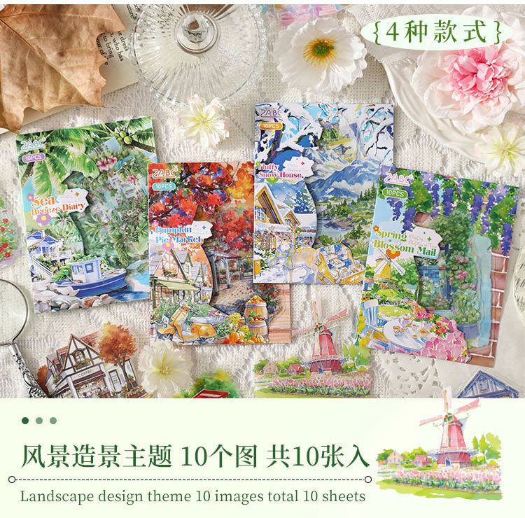 S-49  Seasonal Light Painting Series Sticker Pack 4Style