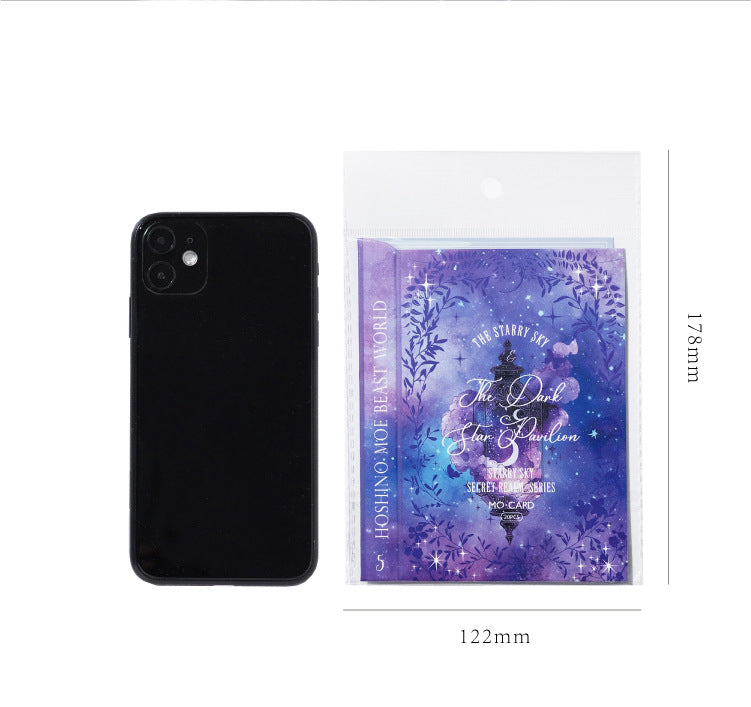 S-31  Ice Crystal PET 3D Laser Silver Sticker Starry Sky Secret Realm Series 6Style