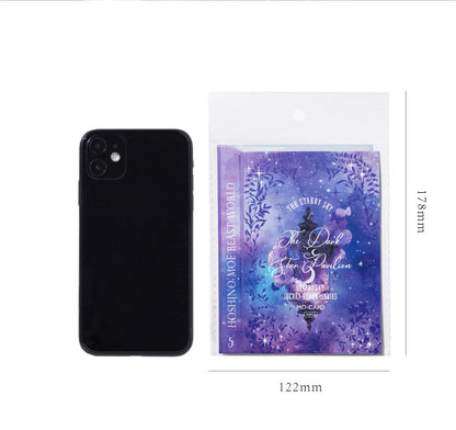 S-31  Ice Crystal PET 3D Laser Silver Sticker Starry Sky Secret Realm Series 6Style