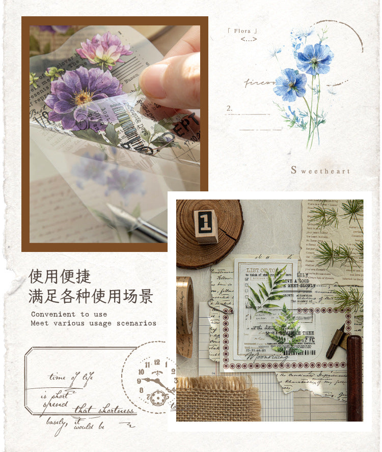S-44  Kaleidoscope Notes Series Vintage Floral Landscaping Theme 6Style