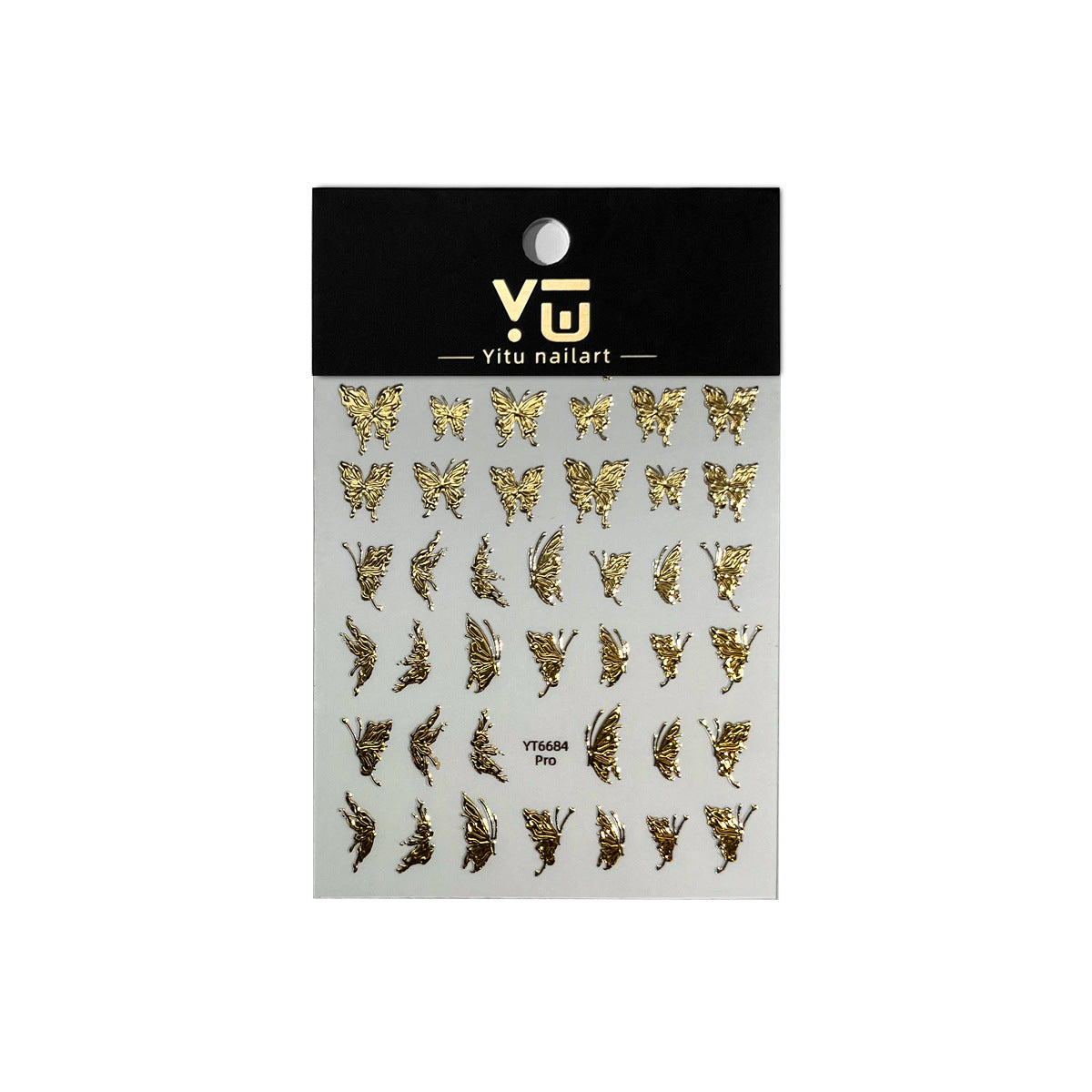 MINI-13 Silver Butterfly Stickers