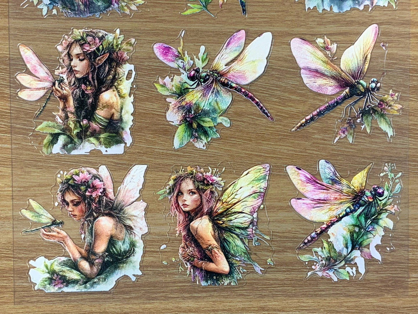E-95 Green Elf Fairy 3D Embossed sticker 1 piece