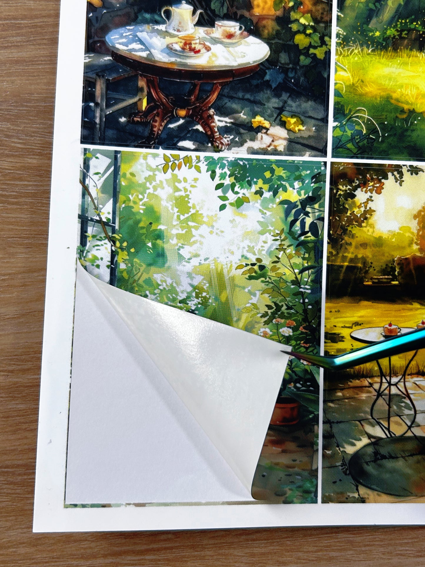 A-049  ATC background precut sticker  A4 size（1Pieces)