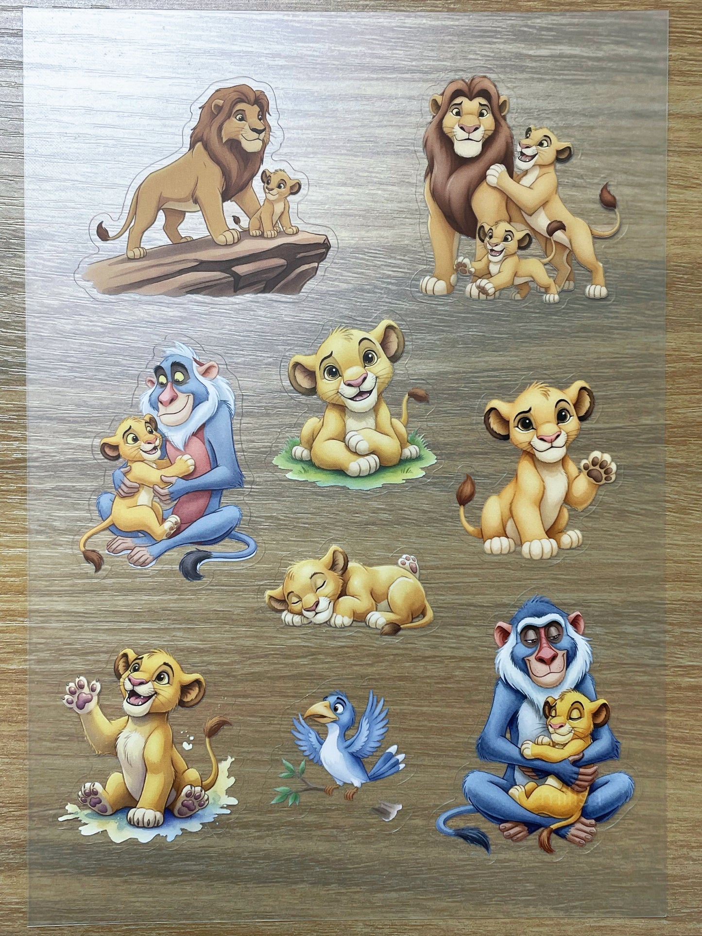 S57 The Lion King  sticker pet precut A5 size 5 pieces
