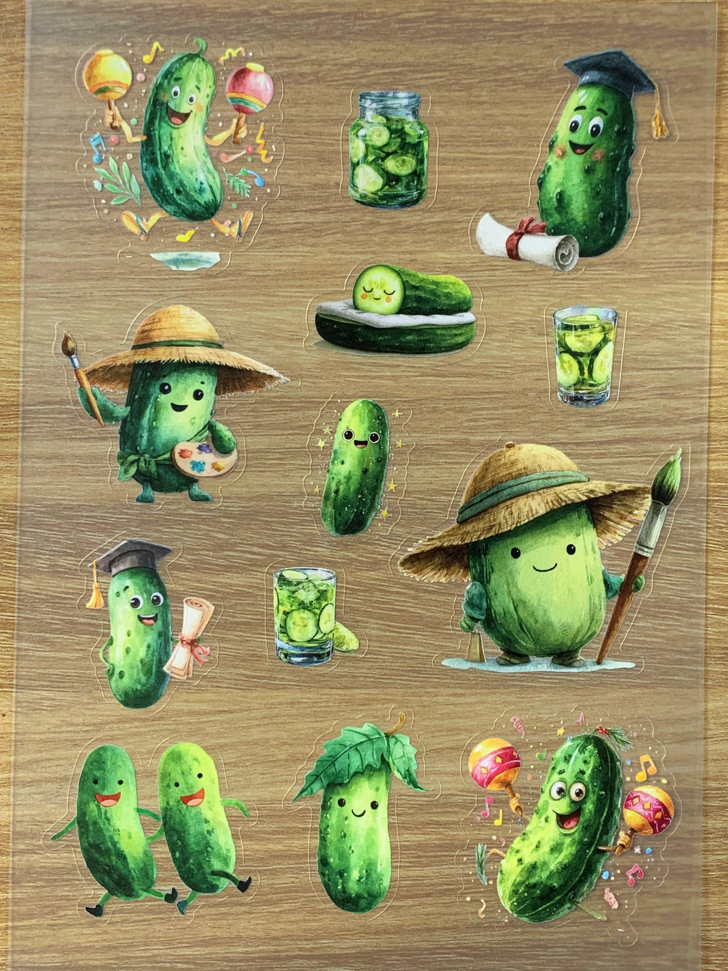 S39 Pickle & Farmer  sticker pet precut A5 size 5 pieces