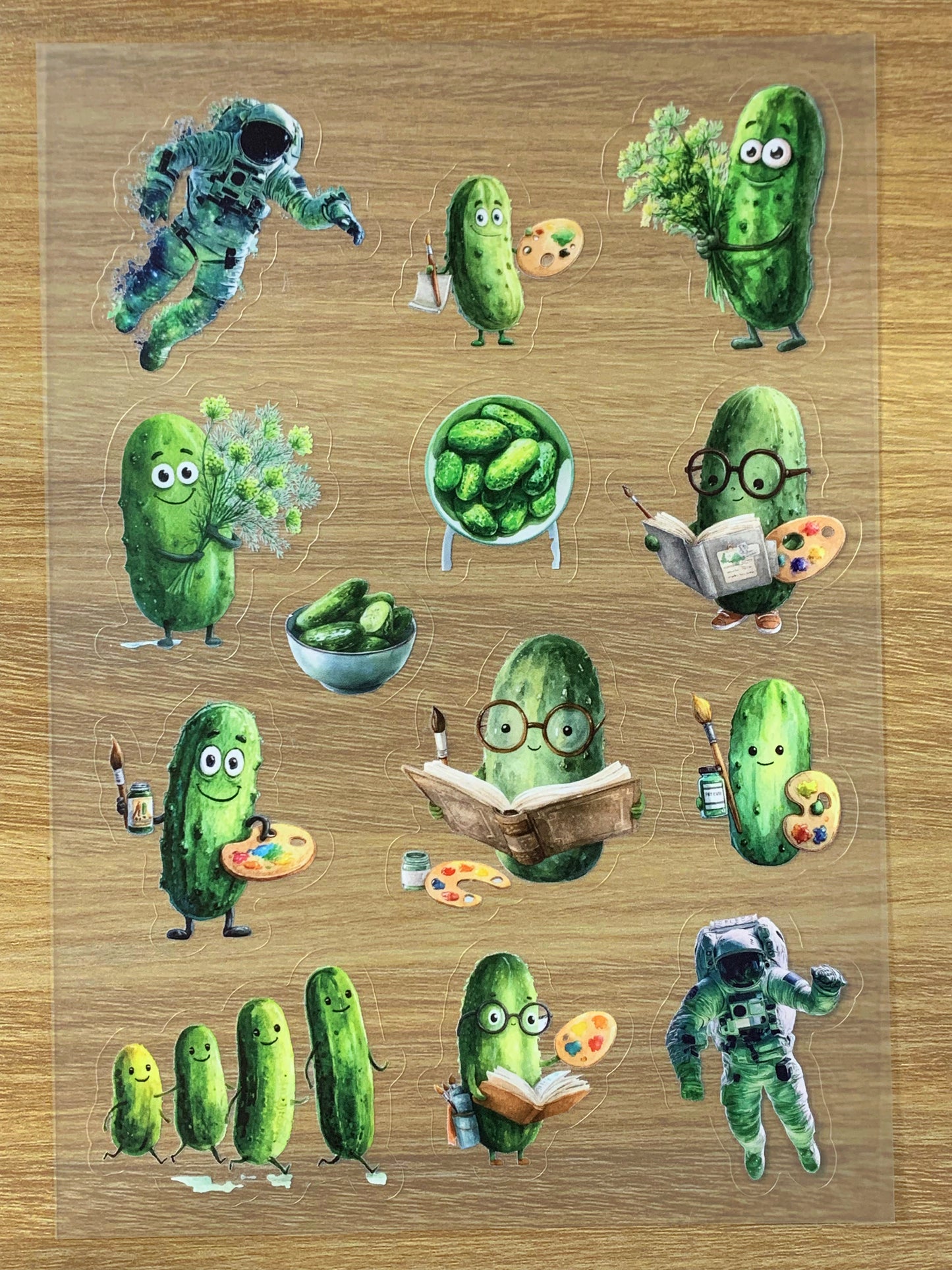 S39 Pickle & Farmer  sticker pet precut A5 size 5 pieces