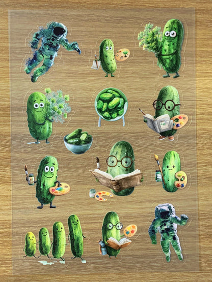 S39 Pickle & Farmer  sticker pet precut A5 size 5 pieces
