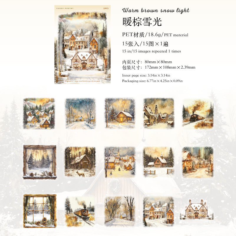 S-39  Large Size LandscapeSnow Poetry Series Winter Snow Scene 6Style