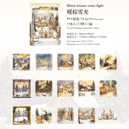 S-39  Large Size LandscapeSnow Poetry Series Winter Snow Scene 6Style