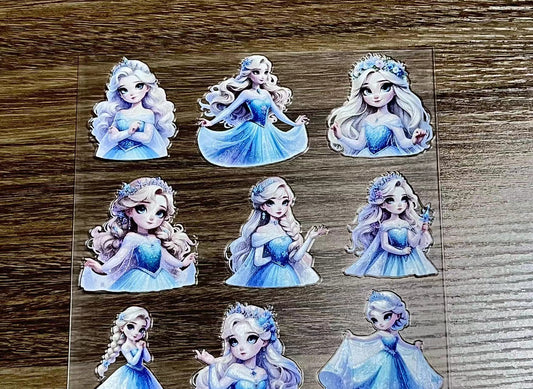 E-23 Elsa 3Dembossed sticker one piece