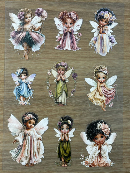 E-54 angel 3D Embossed sticker 1 piece
