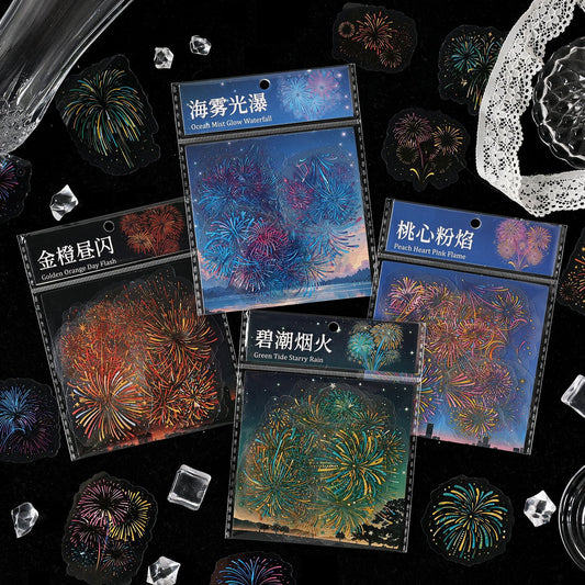S-16 Dark Phantom PET Sticker package Gorgeous Fireworks Painting Series